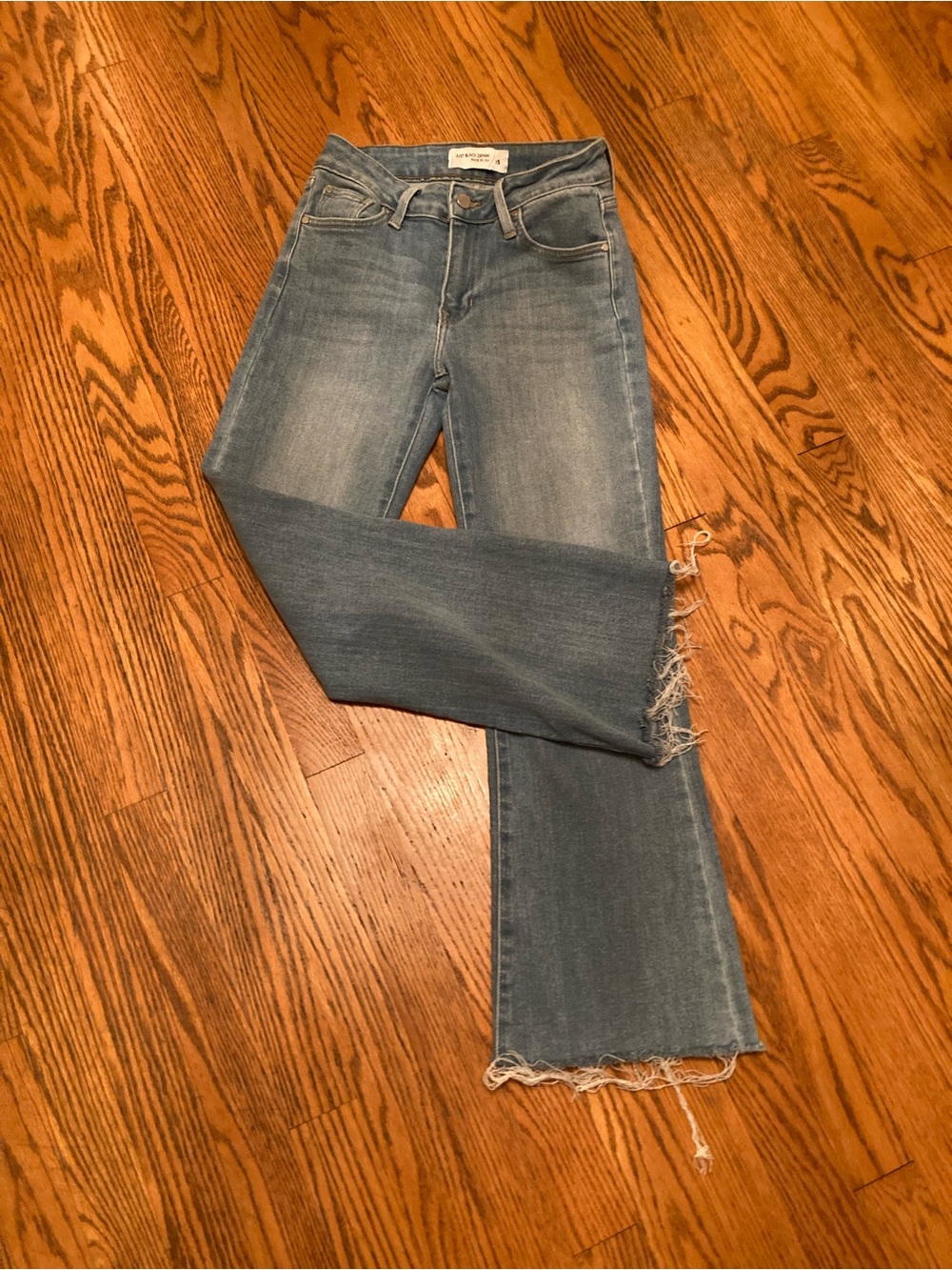 Just Black Drnim Light Blue Women's Raw Hem Jeans